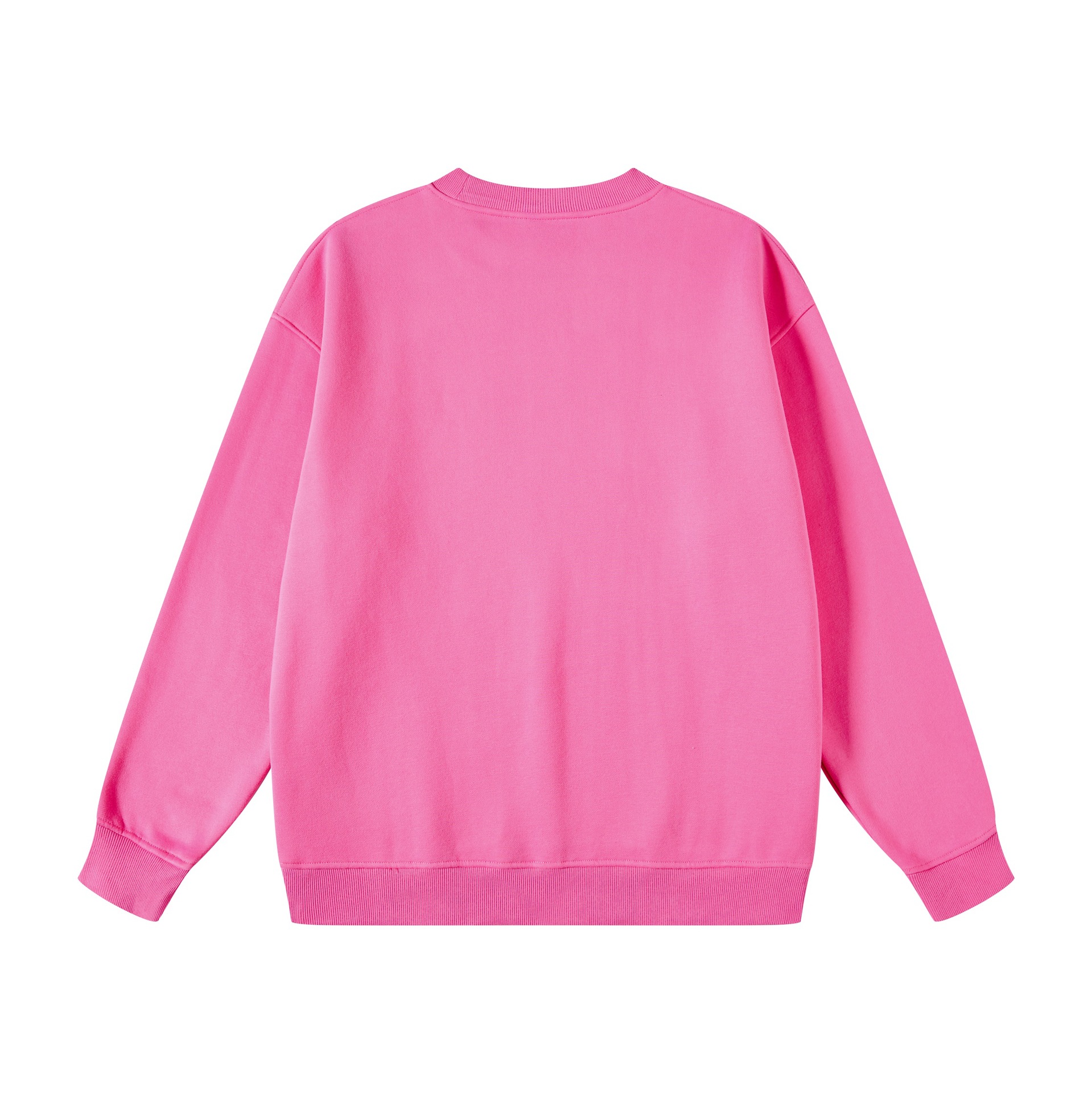 Sweat-shirt à col rond pour homme de marque décontractée et ample en velours 345 g plus couleur unie_voghion.com