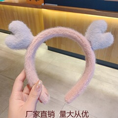 春款女式格子散裝高檔花朵粉色清新運動簡約幾何型發箍