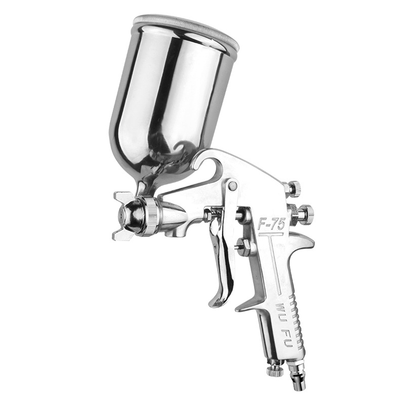 Transfronteriza personalizada F-75DG pistola de pulverización neumática 1.3 / 1.5mm alta atomización 400ml botella de pulverización pistola de pintura