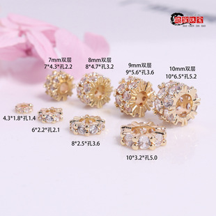 14K����ɫ΢��ʯ ����Ȧ���� diy�Ʒ�����朴�����ϵ���