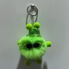 6cm fluorescent green [Silver Hardware] [30# flat circle + 4 sections o chain]
