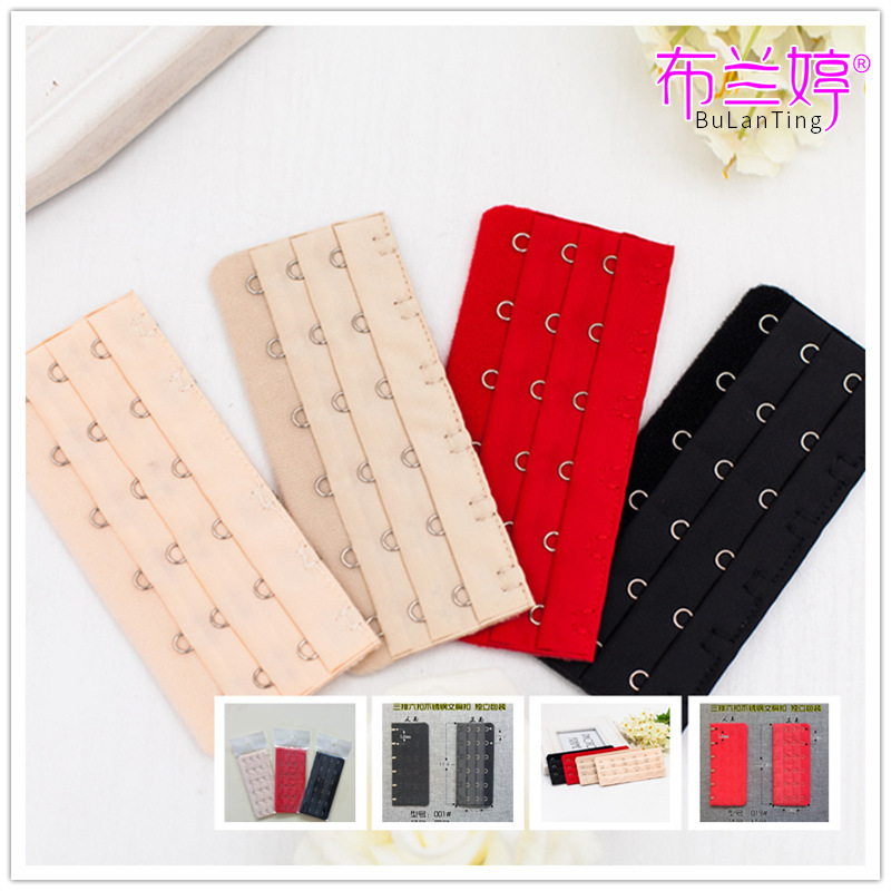 Three-Row Six-Hook Bra Extender, Individually Packaged, Bra Back Clasp, Back Extension Bra, Hook-And-Eye Bra Accessories