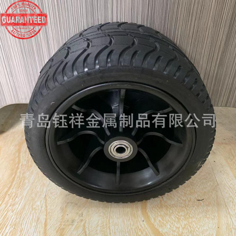 7x4寸户外车轮聚氨酯发泡单轮载重60斤适用各种手推车拉车LEO