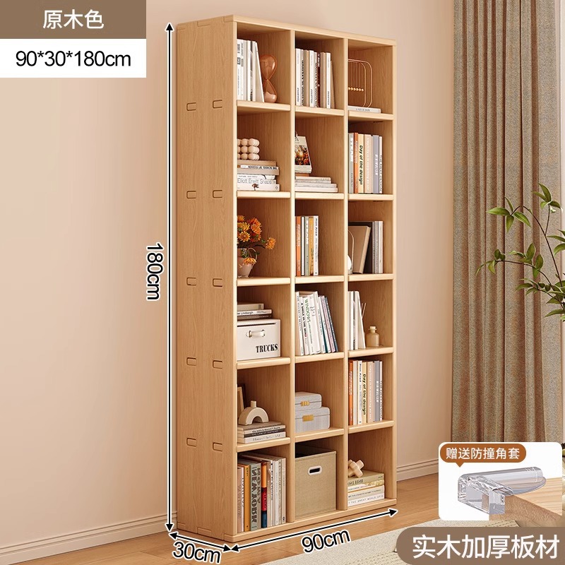 Gabinete bajo de madera maciza esquina de piso estantería estrecha gabinete lateral contra la pared estantería pequeña no ocupa espacio armario de almacenamiento simple