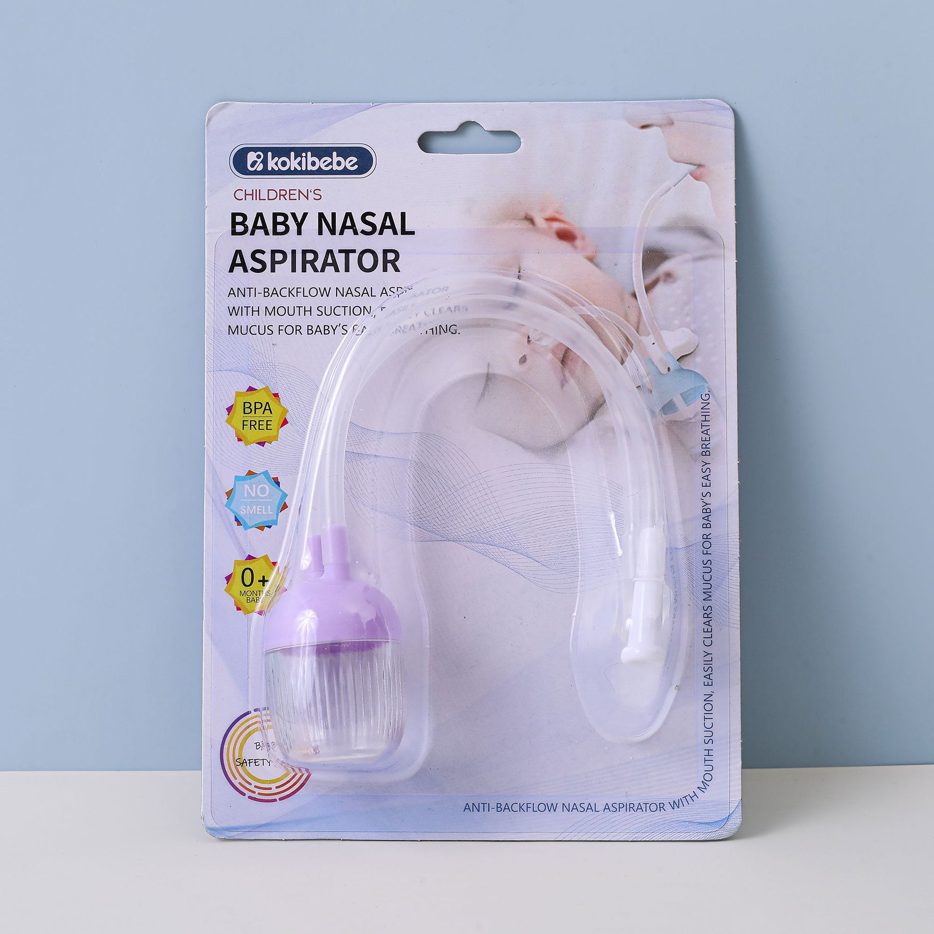 Aspirador Nasal Bucal para Bebé de Plástico, Anti-reflujo, Tipo Catéter, para Bebés