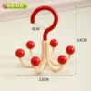 Six-claw hook [two-color (red + apricot) 1 piece]