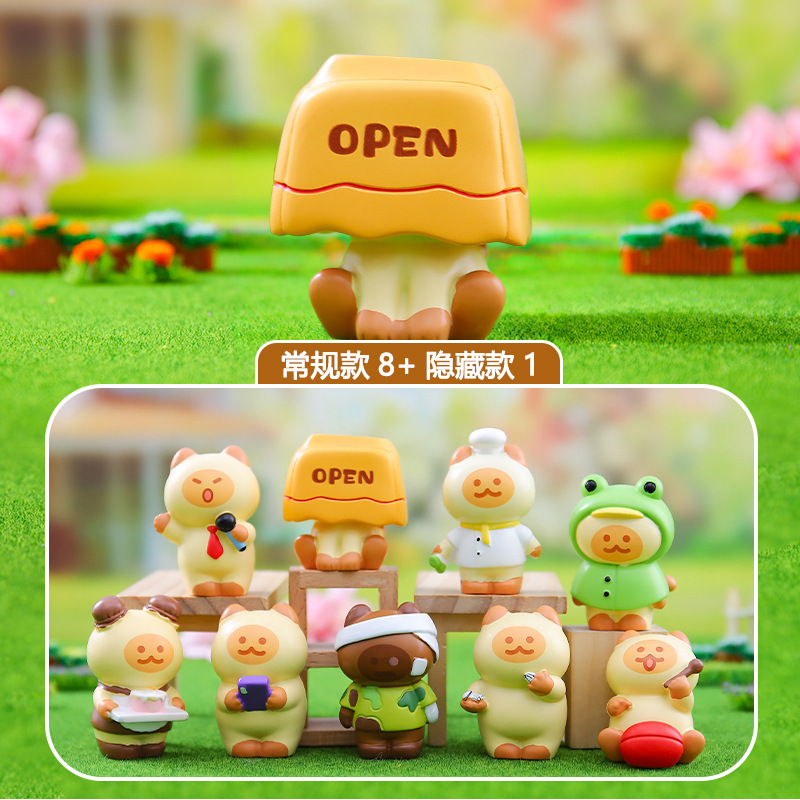 クリエイティブな樹脂工芸品、秘密の花言葉、小さなウサギのブラインドボックス、漫画風で可愛い、女の子の寝室の装飾ギフト、卸売