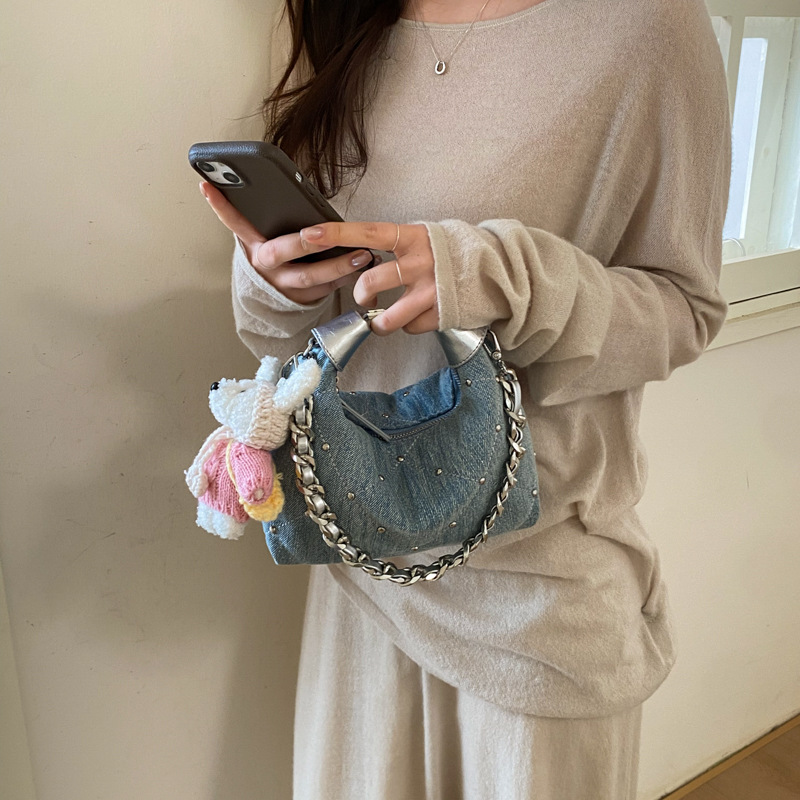 Denim Shoulder Bag For Women, Stylish Work And Commuter Design_voghion.com