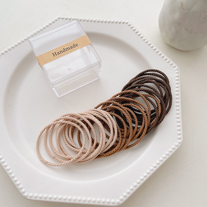 Otoño y invierno curry lindos osos anillo de cabello simple de alta calidad cuerda de cabello alta elástica no es fácil de romper no lastimar adornos de cabello de cabello