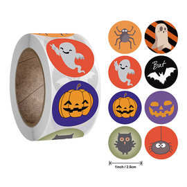 亚马逊南瓜幽灵蜘蛛蝙蝠猫头鹰halloween stickers万圣节贴纸标签