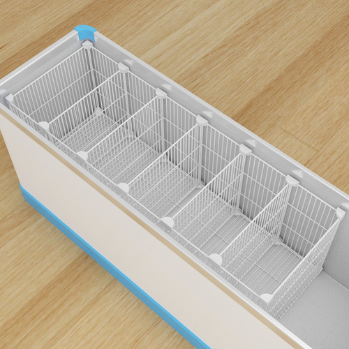 Wholesale freezer basket with divided grid, built-in storage basket, storage partition steps, freezing separator, divided net, encrypted