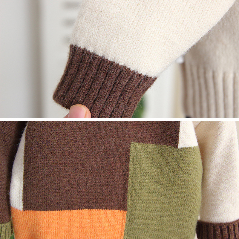 6851 Suéter de punto cálido grueso para niños 2025 nuevo suéter exterior para niños de invierno, top de bebé, ropa de otoño e invierno