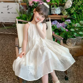 女童裙子夏款2026新款洋气童装女孩夏季网纱公主裙儿童夏天连衣裙