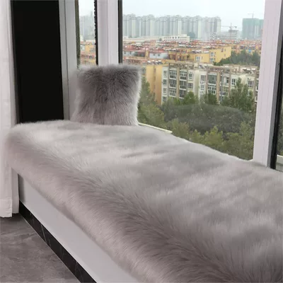 New Chinese-Style Large Red Chair Cushion, Faux Cashmere Door Mat, High-End Blue Carpet for Living Room Decoration and Grand Opening (Car Carpet) - gray-hot-selling-color-50cm160cm-rectangular