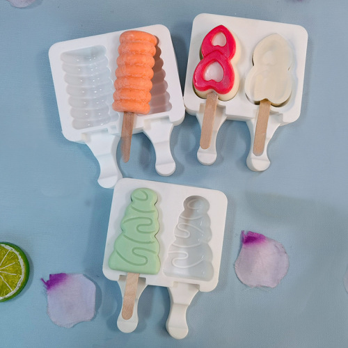 Three Trust Ice Cream Silicone Mold DIY Homemade Children's Popsicle Ice Cream Silicone Mold Christmas Chocolate Ice Cream