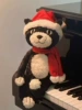 32cm Christmas hat black cat