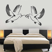 橄榄枝 两只和平鸽 图案 客厅卧室装饰创意精雕墙贴