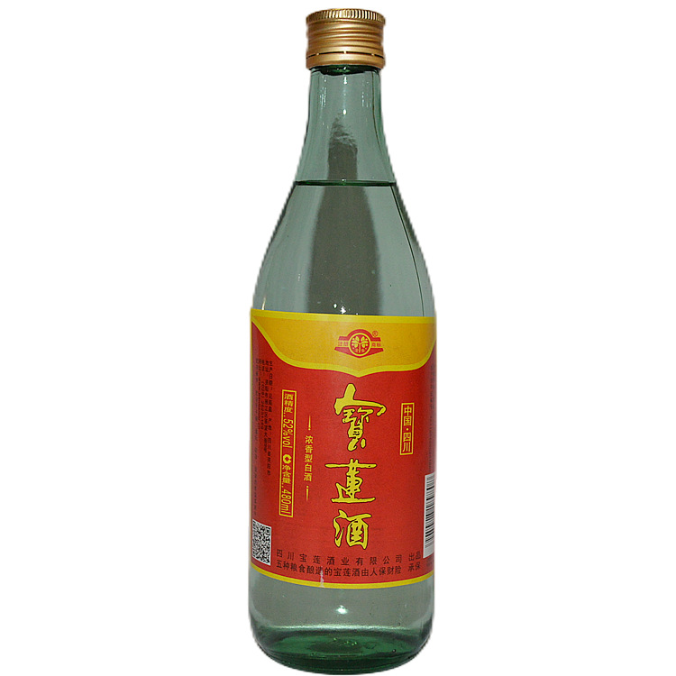2015年宝莲酒52度浓香白酒简装口粮白酒陈年库存老款老酒