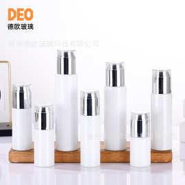 哑白乳液瓶带泵头按压高级感护肤品分装瓶水乳瓶爽肤水玻璃瓶空瓶