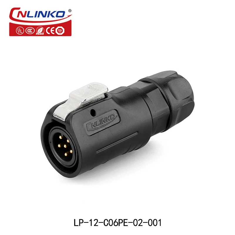 Lingke M12 6-пиновый влагостойкий кабель-подключение разъем сборки_производитель дисплея в Пекине