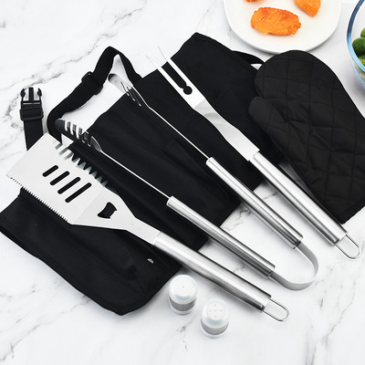 Amazon outdoors barbecue tool BBQ Frying spade BBQ shovel food suit Bassoon Apron 6 Set of parts