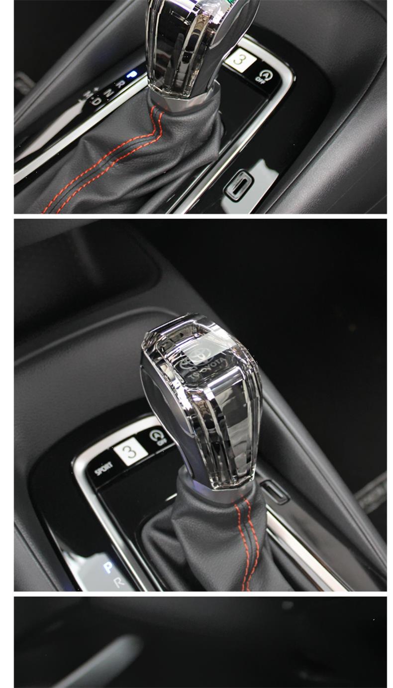Suitable for Toyota Asia Dragon Crystal Gear Knob, Highlander, Wildlander, Rav4, Frontlander, Camry, Illuminated Gear Shift Head