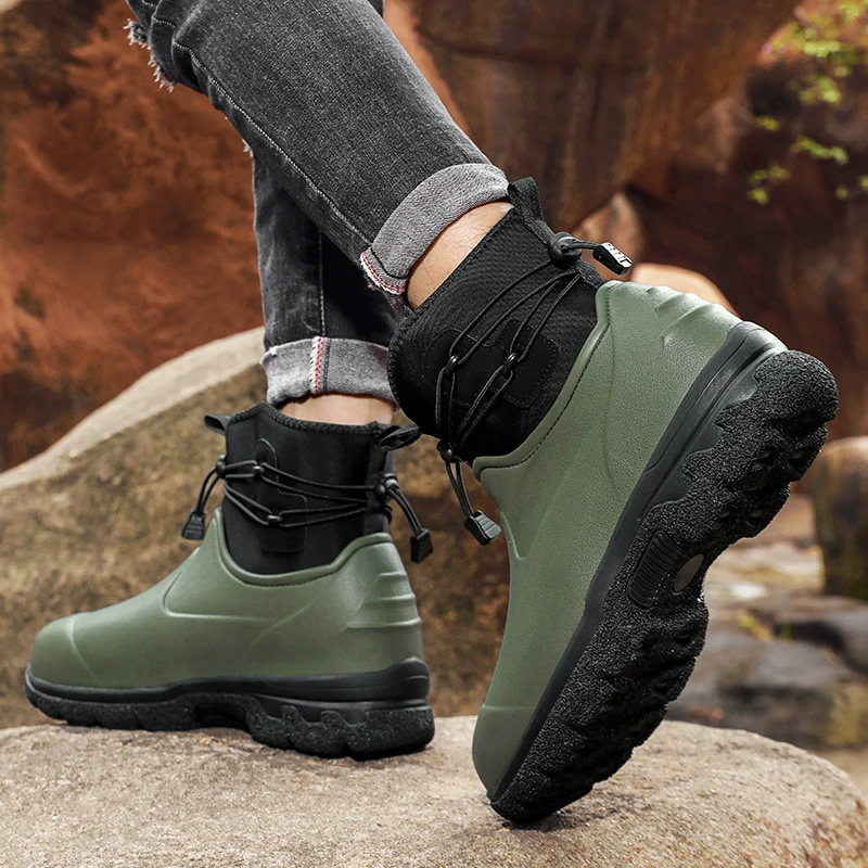 502 Мужские водонепроницаемые кухонные Schuhe с меховым утеплителем и антискользящими свойствами, зимний комплект, водонепроницаемый ткань, утепление