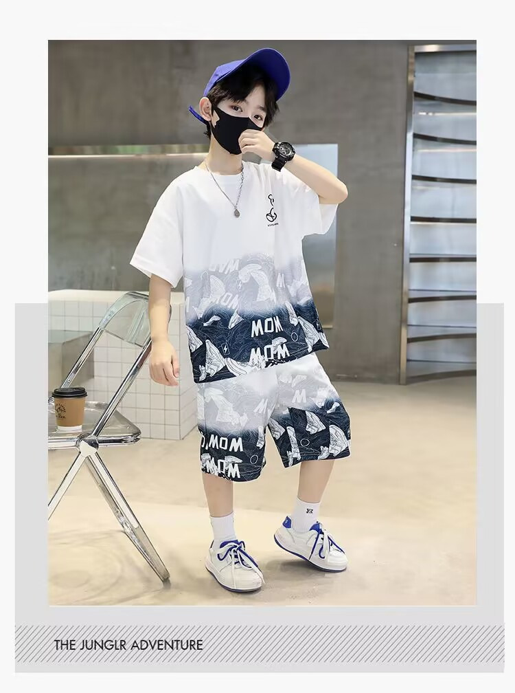 Ensemble de vêtements de sport d'été à manches courtes et à séchage rapide pour adultes, garçons, vêtements de basket-ball, vêtements décontractés pour enfants_voghion.com