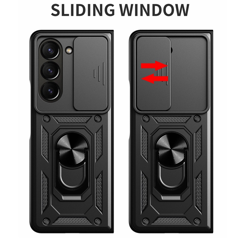 Protective Phone Case For Samsung Z Fold With Finger Ring Bracket_voghion.com