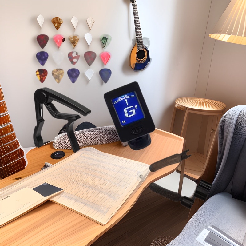 Guitar Accessories suit Amazon Cross-border String Finger Guitar Pick String Pillow Three-in-One Tuner