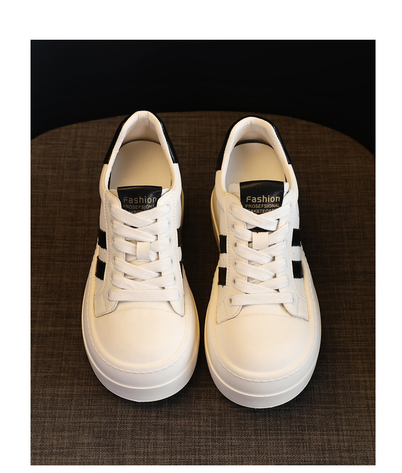 Giày sneaker nữ đế dày tăng chiều cao bên trong, form thể thao mùa xuân — Màu đỏ be chi tiết 19