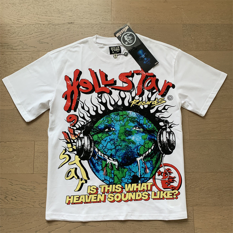 美潮地獄の星insと同じレトロなプリント上着男女のカジュアルなファッション綿の水洗い半袖tシャツ|undefined