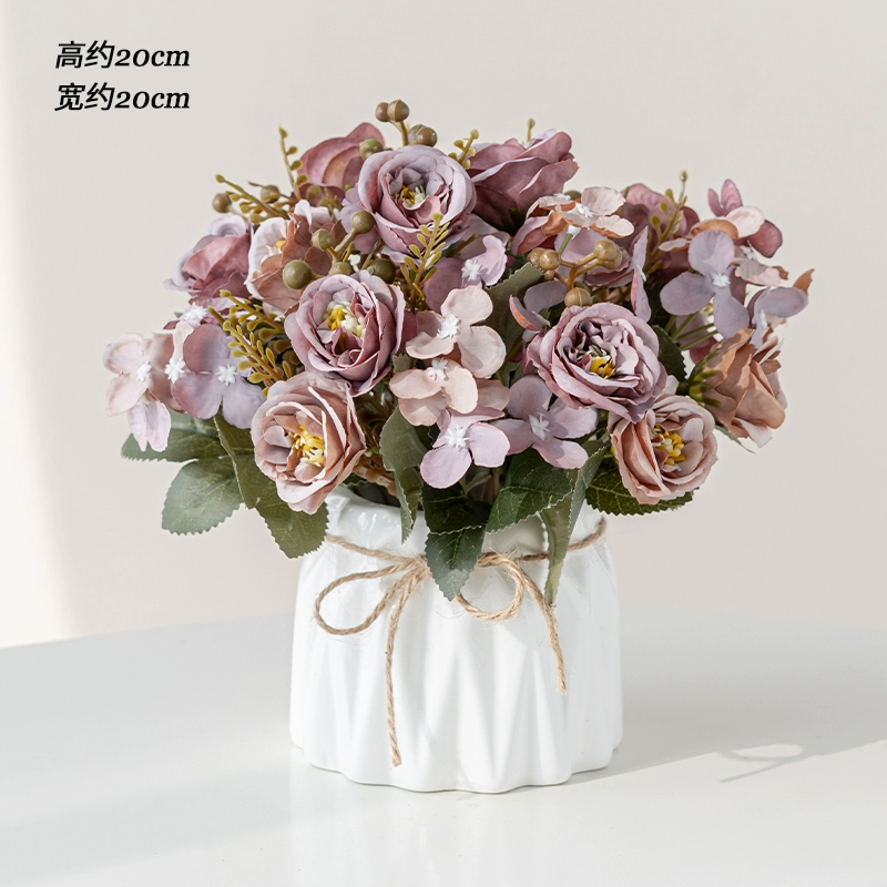 Nordic simulation flower decorative flower decorative flower room fake flowers fake flower plastic flower dining table flower bionic bionic flower bleaching flowers