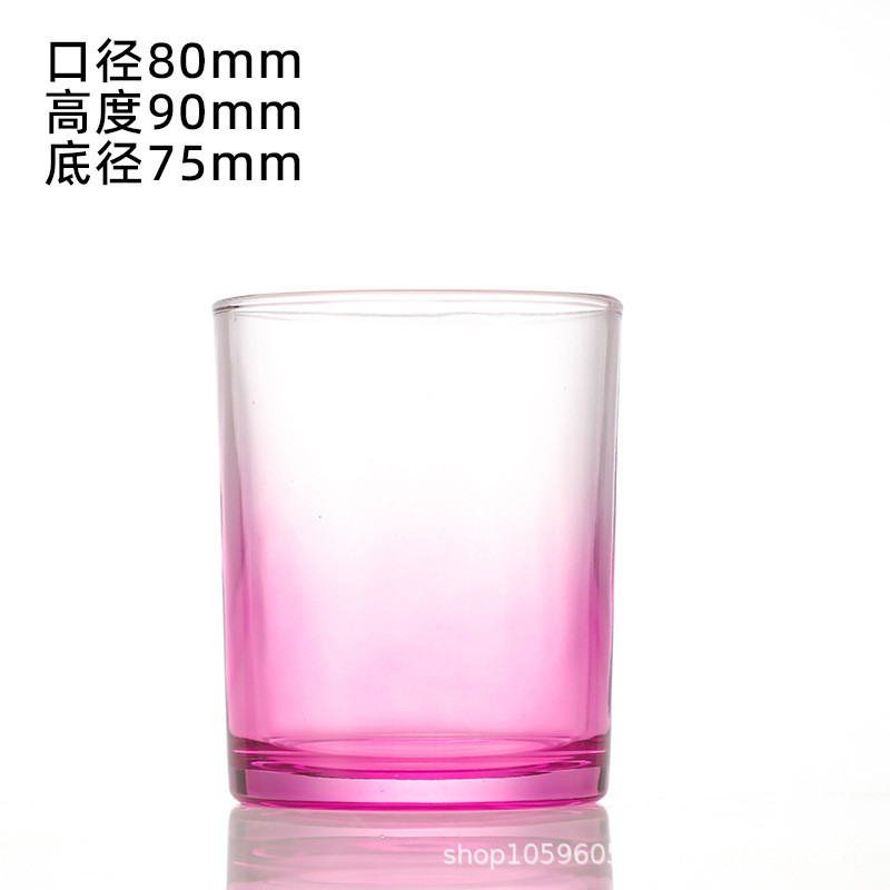 彩色8090蜡烛杯哑光磨砂喷色香薰杯香氛烛台家居蜡烛杯摆件印logo|undefined