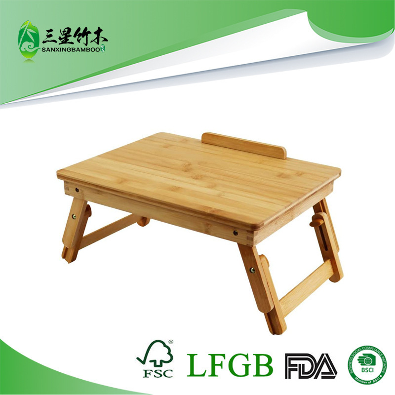 Bamboo bed tray foldable lap tray breakfast tray adjustable laptop stand wholesale