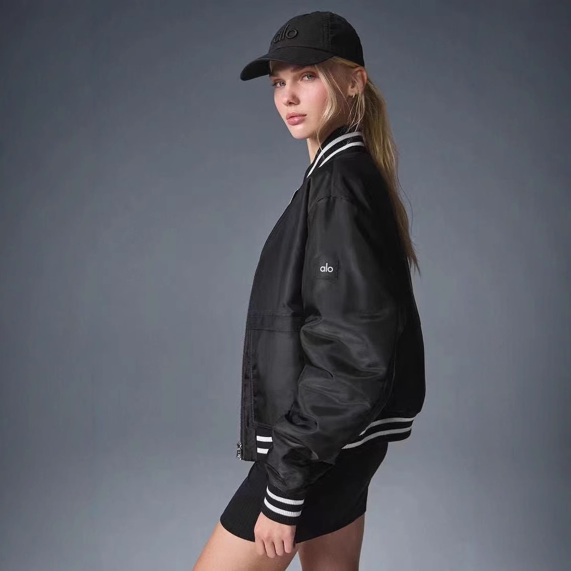 2025冬季新款潮牌棉服新款女装棉衣alo新款棒球棉服海外代购同款