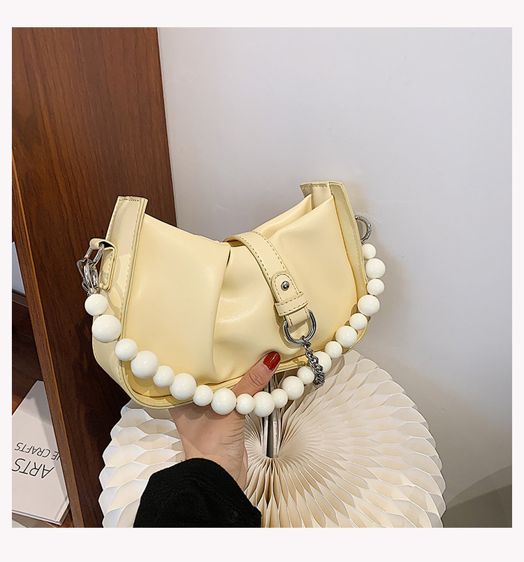 Wholesale Accessories Solid Color Pearl Chain Armpit Bag Nihaojewelry display picture 23