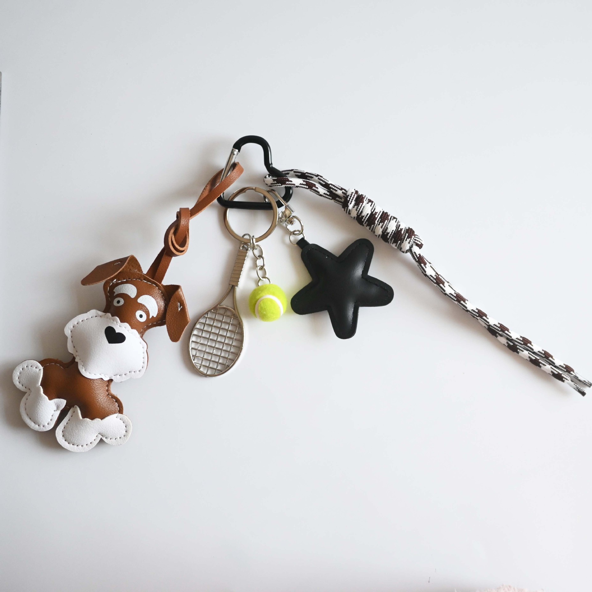 48g Weight Keychain Classification 1 Piece Quantity Holiday, Daily Occasion Pu Leather Material Dog Pattern All Seasons Season Vacation, Classic Style Style 1 Piece Vacation Classic Style Dog Pu Leather Keychain 4