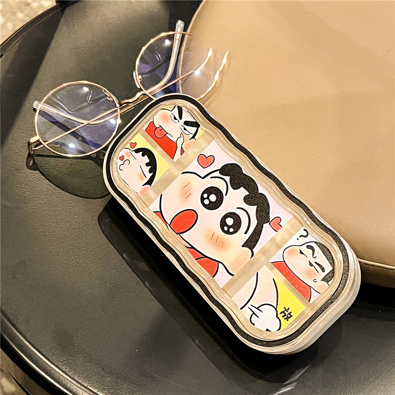 Estuche para gafas moderno con un toque de alta gama, diseño ondulado y bonito, estuche transparente portátil para gafas, estuche para gafas de miopía, estuche para gafas infantiles.