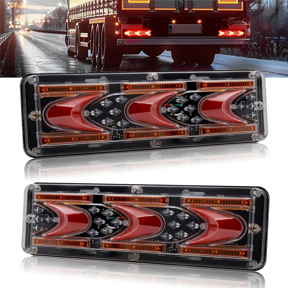 Cross-Border In-Stock 12V24V Led131 Truck Tail Light, Truck Tail Light with Sequential Flashing, Vehicle Light, Agricultural Vehicle Tail Light