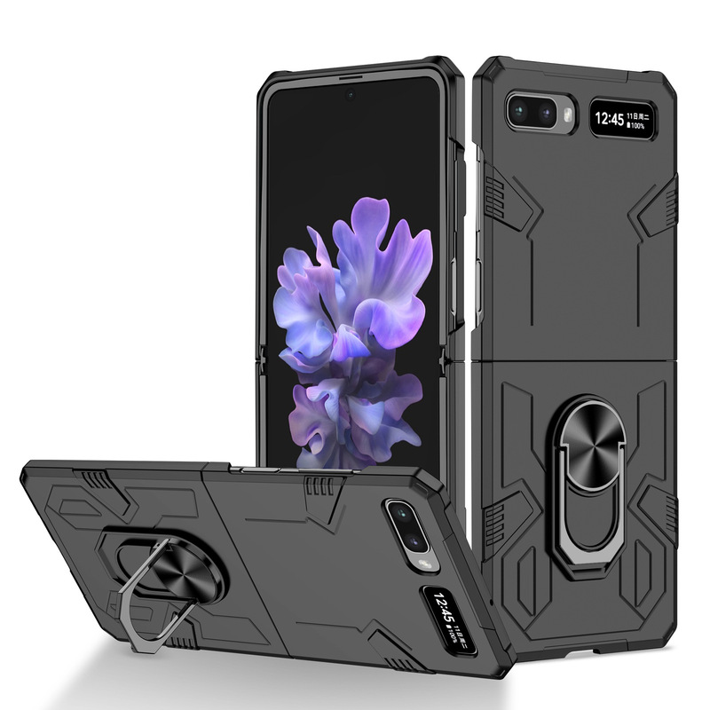 New applicable Samsung Galaxy Z Flip1 5G mecha ring folding drop-resistant mobile phone protective case New applicable Samsung Galaxy Z Flip1 5G mecha ring folding drop-resistant mobile phone protective case