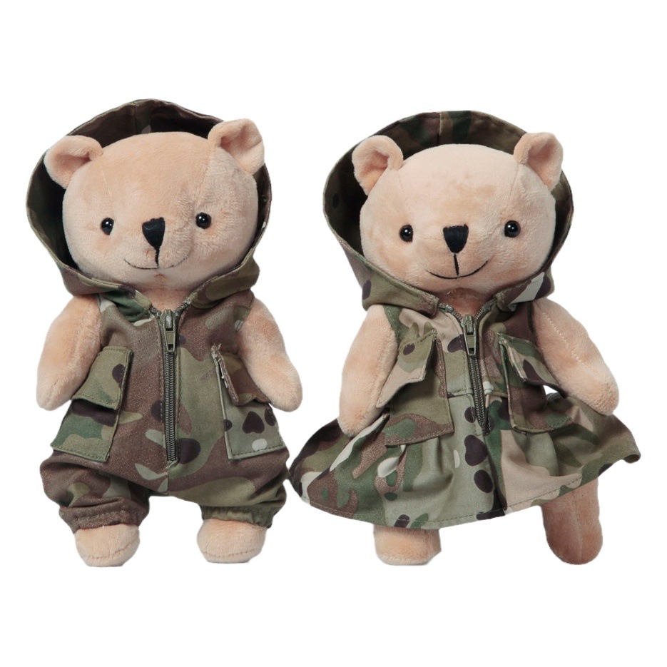 Jefe nuevo oso de peluche de camuflaje táctico oso muñeca del ejército ventilador regalo lindo fábrica al por mayor muñeca de peluche muñeca