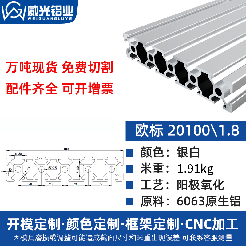 Euro 2020 perfil de aluminio 2040 aleación de aluminio tubo cuadrado perfil de aluminio marco de impresora diy3d perfil de aluminio 20x20