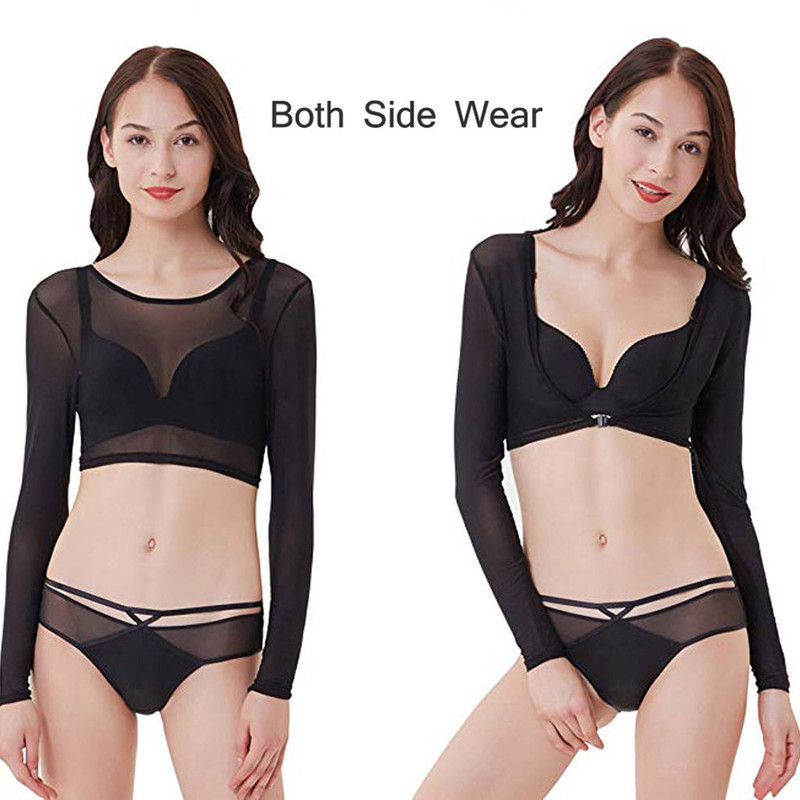 Amazon 2021 New Hot Lace Long Sleeve Base Inner Top Short Navel V-Neck See-Through Cardigan