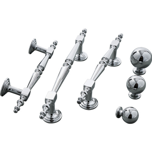 Brass silver chrome French-style wardrobe doors, luxury modern minimalist drawer cabinet shoe cabinet spherical small handles