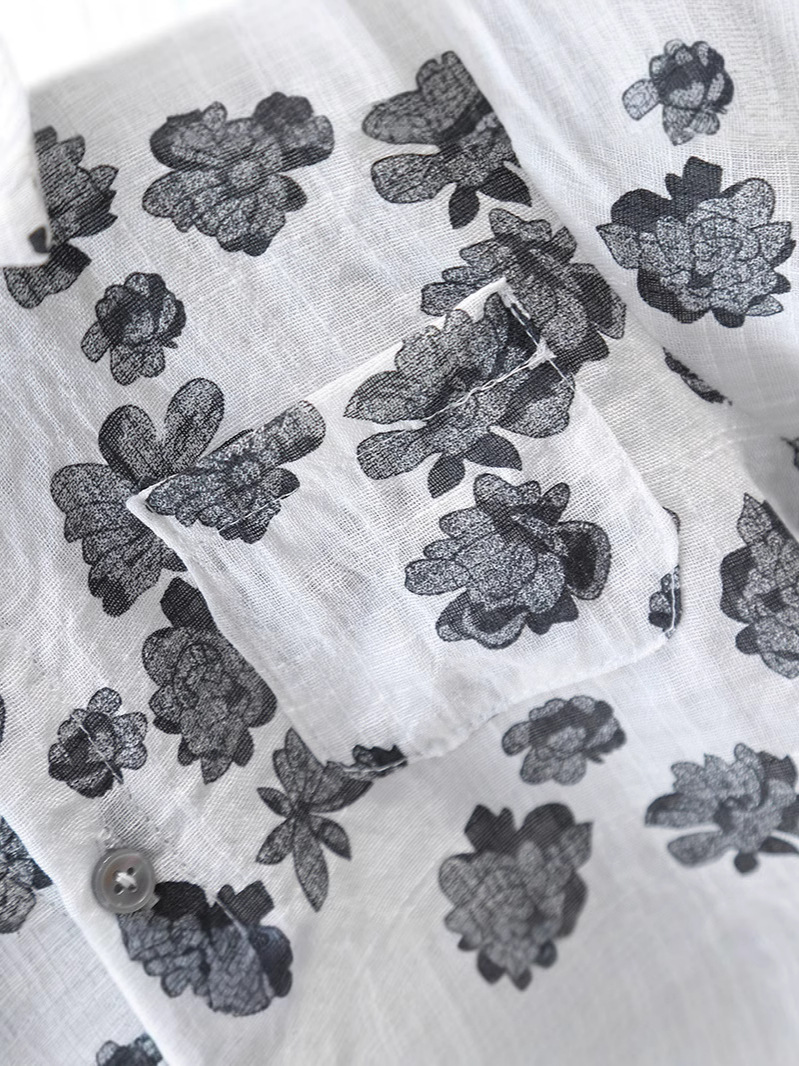 Conjunto de Verano para Niños 7319, Camisa Floral de Manga Corta y Pantalones Cortos, Modelo 2026, Conjunto de Dos Piezas Ligero para Niños