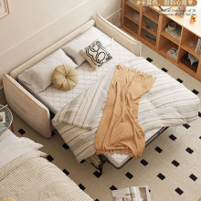 Foldable multi-functional convertible iron frame sofa bed