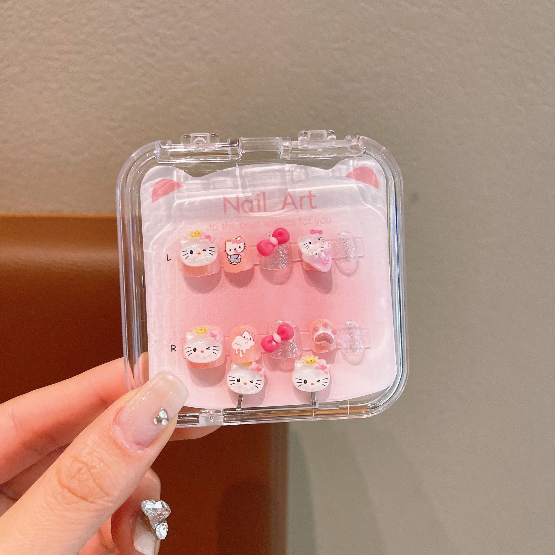 Niños parches de uñas super lindas chicas lindas usan pegatinas de dibujos animados de uñas seguras desmontables parches de uñas al por mayor image 82