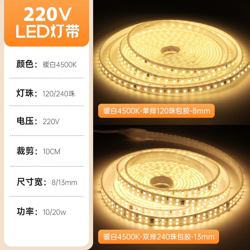 Ultra delgada 220V autoadhesivo led lámpara suave parche de línea de lámpara de exhibición estante parche de decoración de alta tensión