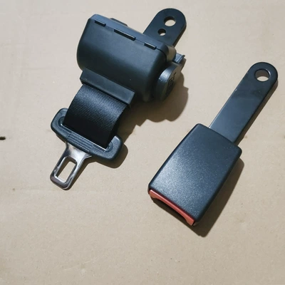 Car seat belt: Design for Golf Carts, Buses - black-semi-enclosed-15cm-full-coverage-base